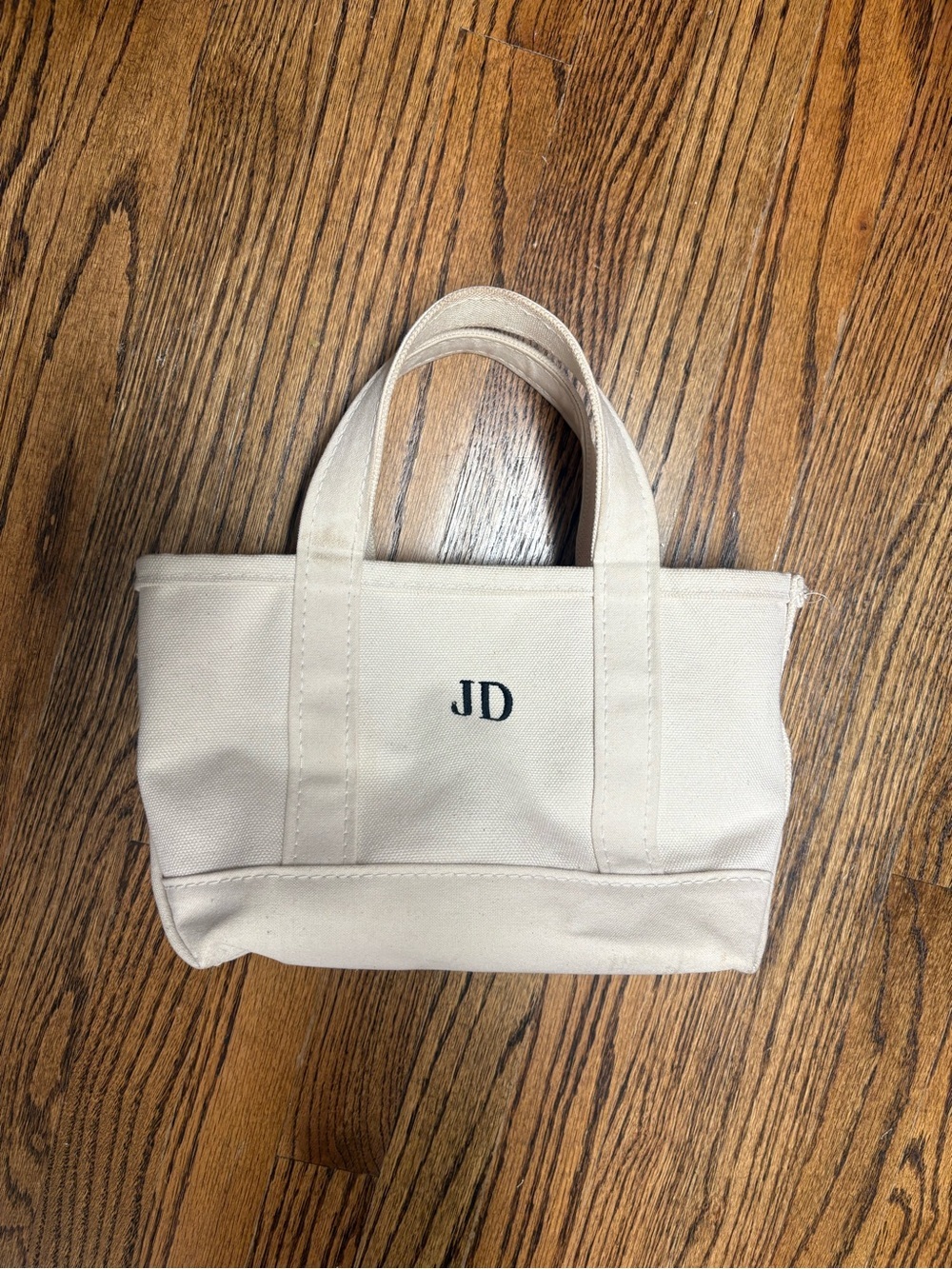 LL Bean Mini Boat and Tote with Monogram JD